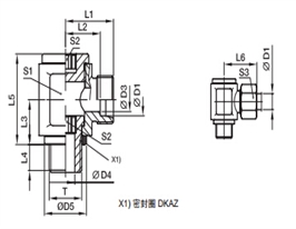 DSVW-M 低壓鉸接式接頭-公制螺紋金屬密封、PARKER卡套接頭、parker球閥