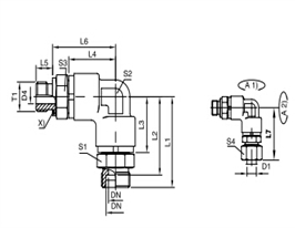 DG 208-R 90°滾珠軸承雙旋轉(zhuǎn)接頭、PARKER接頭、PARKER卡套接頭