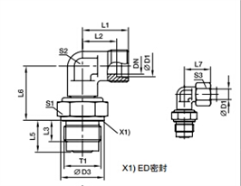 DVWE-R 90°滑動軸承旋轉接頭、PARKER接頭、PARKER卡套接頭