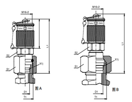 VKA3 壓力表連接測試點接頭 - 連接螺紋M16x2、parker球閥、PARKER接頭