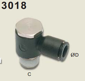 legris樂(lè)可利絞接式接頭， BSPT(即PT斜螺紋)3108