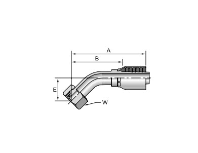 Parker膠管派克膠管接頭43系列1CE43公制24°錐內(nèi)螺紋帶O形圈 輕系列 45°接頭、parker球閥、PARKER接頭